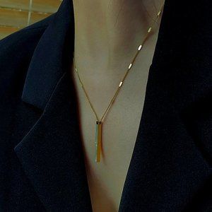 Ladies Stunning 18K Gold Plated Raise The Bar Necklace